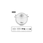 Temizleyici Süpürme Mopping Akıllı Temizleme Robotu USB Şarjlı Tembel Ev Aletleri Çok Fonksiyonlu Süpürge Fırçasız Sessiz Temizleme Islak Mop Güncelleme Uzun Süreli Temizleme 360° Universal Tekerlek - Görsel 2