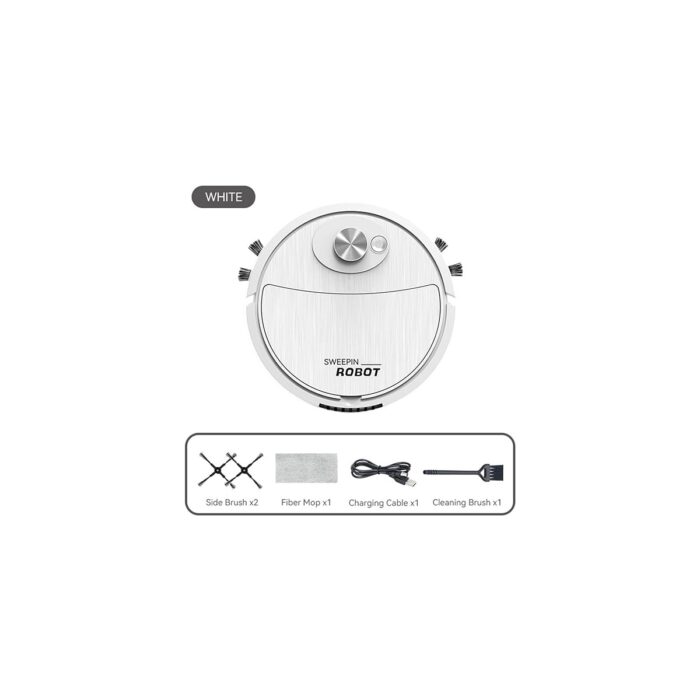 Temizleyici Süpürme Mopping Akıllı Temizleme Robotu USB Şarjlı Tembel Ev Aletleri Çok Fonksiyonlu Süpürge Fırçasız Sessiz Temizleme Islak Mop Güncelleme Uzun Süreli Temizleme 360° Universal Tekerlek - Görsel 2