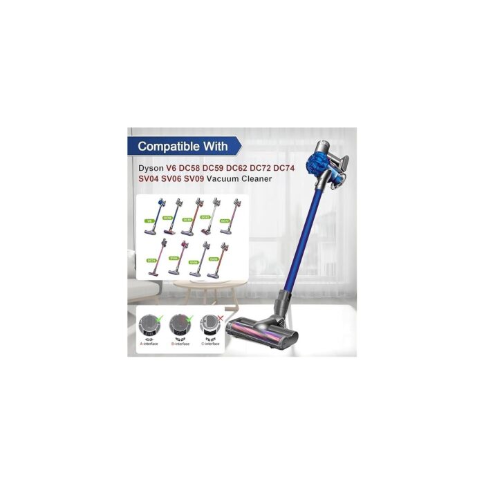 Dyson V6 DC58 DC59 DC61 DC62 DC72 DC74 ve SV04 SV06 SV09 Akülü Elektrikli Süpürge Halılar Için Ahşap ve Fayans - Görsel 3