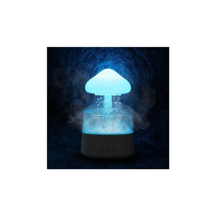 110001256818023.jpg Bulutu Nemlendirici, Ayarlanabilir LED Işıklı Su Damlası Beyaz Gürültü Nemlendirme Masası Çeşmesi Başucu Uyku Rahatlatıcı Ruh Hali (Beyaz) - Görsel 1