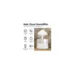 Bulutu Nemlendirici, Ayarlanabilir LED Işıklı Su Damlası Beyaz Gürültü Nemlendirme Masası Çeşmesi Başucu Uyku Rahatlatıcı Ruh Hali (Beyaz) - Görsel 2