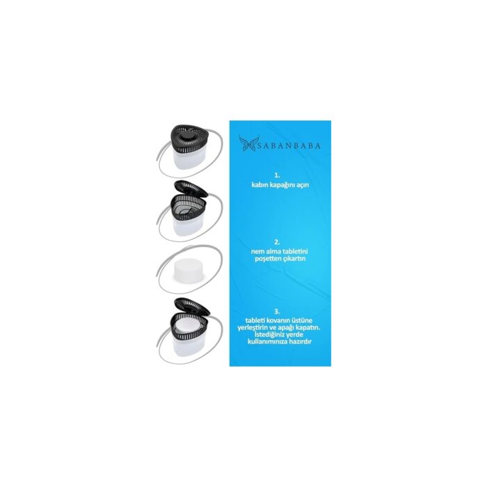 Rutubet Giderici Nem Alma Cihazı Üçgen Kokulu Kokusuz (Naturel) - Görsel 4