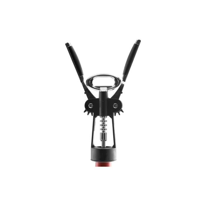 Premium Kanatlı Şarap Açacağı Tirbuşon, Siyah Metal Gövde, Ergonomik Tasarım - Görsel 3