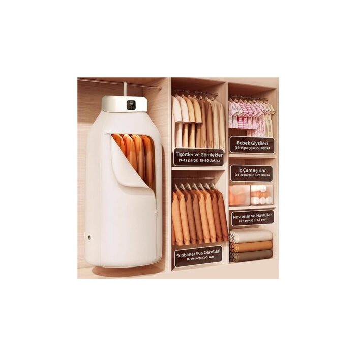 Pearl Shop Mio UV100X Yeni Nesil Uv Işıklı Taşınabilir Portatif Askılı Katlanabilir Çamaşır Kurutma Makinesi - Görsel 3