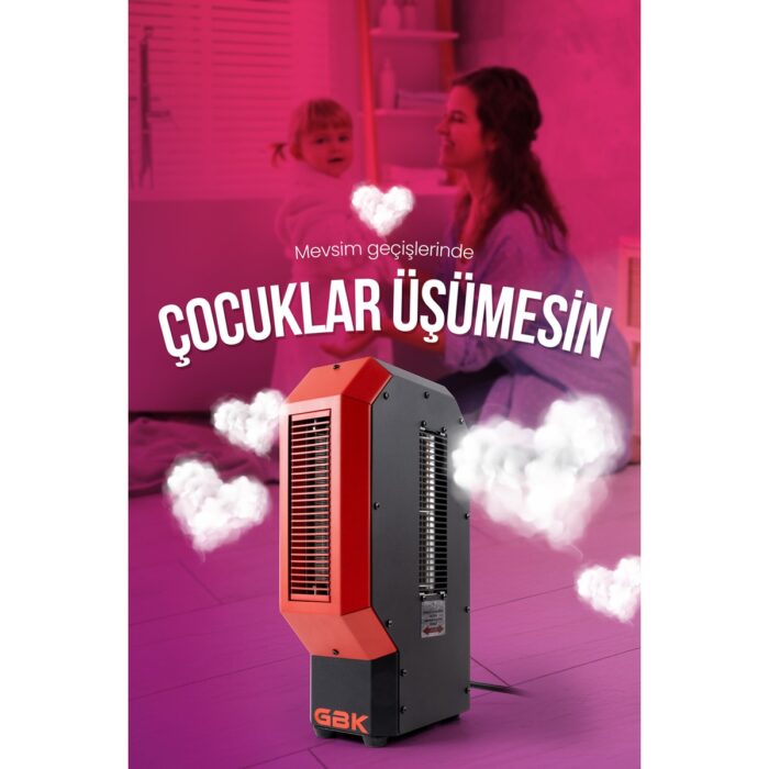 Gbk Mühendislik Ve Makine Fanlı Isıtıcı 3400W  Ev, Atölye, Ofis, Prefabrik Yapı Için Uygun - Görsel 4