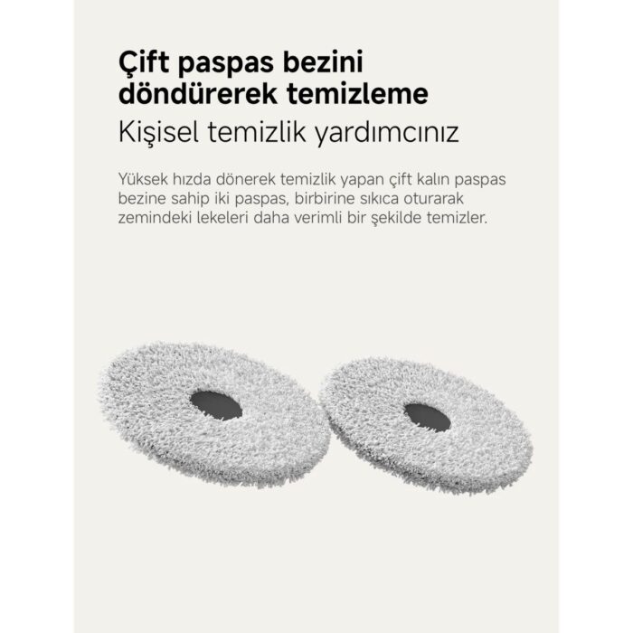 Xiaomi 7000PA Yüksek Emiş Güçlü Istasyonlu Akıllı Halı Algılama Özellikli Robot Süpürge | Kendini Temizleme, Otomatik Paspas Bezi Yıkama, Sıcak Hava ile Kurutma + Tiftik Makinesi (Onerous) - Görsel 4
