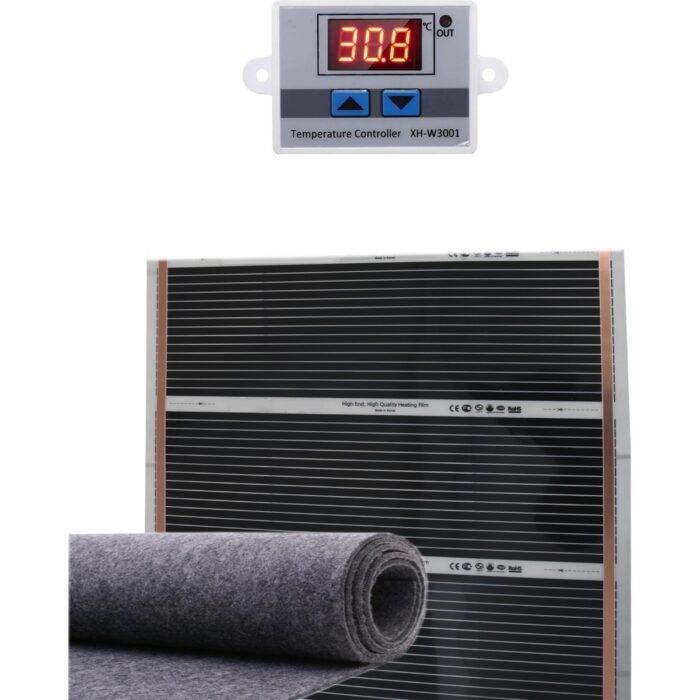 Ufuk Dağıtım 80X150 Keçeli Dijital Termostatlı Halı Altı Karbon Isıtıcı - Görsel 1