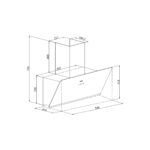 Silverline 3457 Soho 60 cm Cam Davlumbaz - Beyaz - Görsel 2