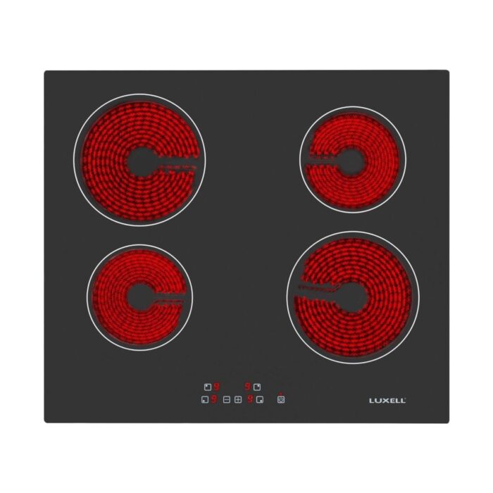 Luxell V6-04T Vitroseramik Elektrikli Siyah Cam Ankastre Ocak - Görsel 1