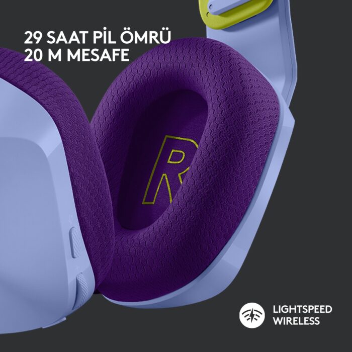 Logitech G G733 LIGHTSPEED RGB Kablosuz 7.1 Surround Ses Oyuncu Kulaklığı - Lila - Görsel 3