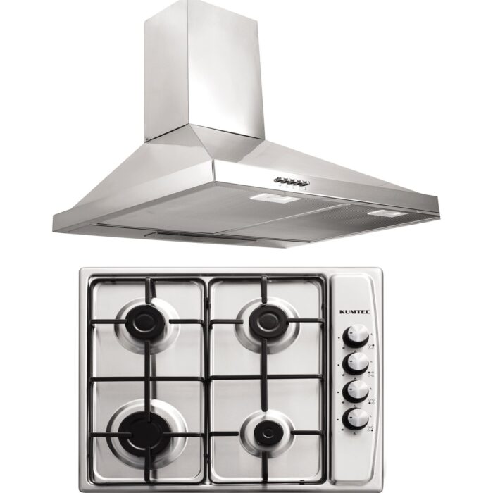 9719233577010.jpg Kumtel La Bretagne İkili Ankastre Set İnox (KO-410BF Ocak+DP6-X Davlumbaz) - Görsel 1