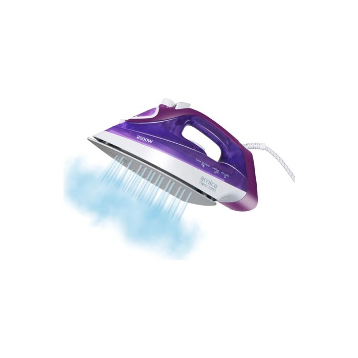 Arnica Flora 2000 Seramik Ütü Beyaz-Mor UT61040 - Görsel 2