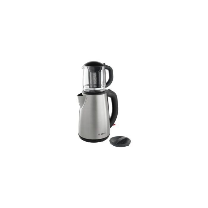 9729012138034.jpg Bosch TTA5603 1,7 L Paslanmaz Çelik Su Isıtıcı ve 0,8 L Cam Demlikli Çay Makinesi - Görsel 1