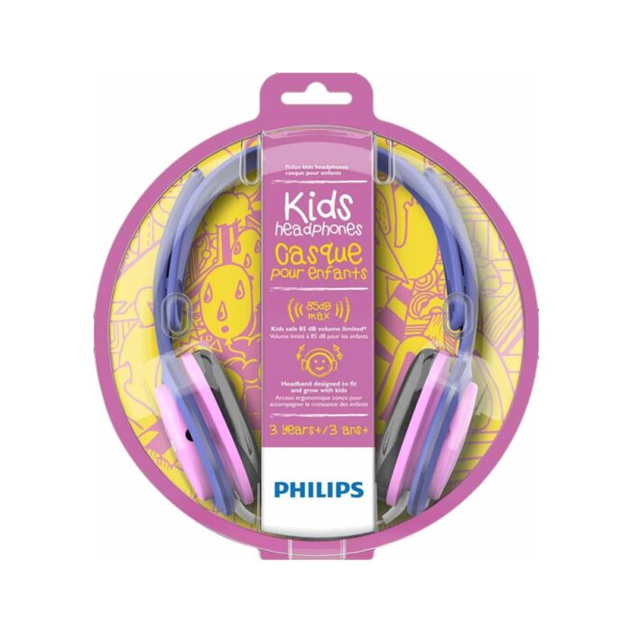 Philips SHK2000PK Kablolu Kulak Üstü Çocuk Kulaklığı 85dB - Pembe Mor - Görsel 2